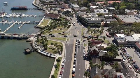 Aerial of St. Augustine, Florida Stock Footage 104776374