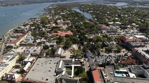 Aerial of St. Augustine, Florida Stock Footage 104777726