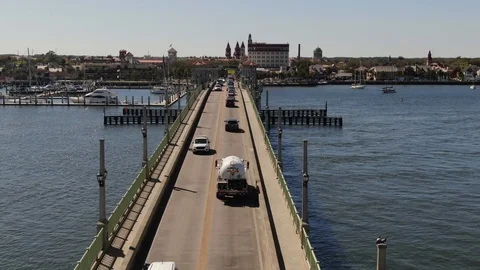 Aerial of St. Augustine, Florida Stock Footage 104778143
