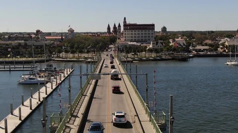 Aerial of St. Augustine, Florida Stock Footage 104778154