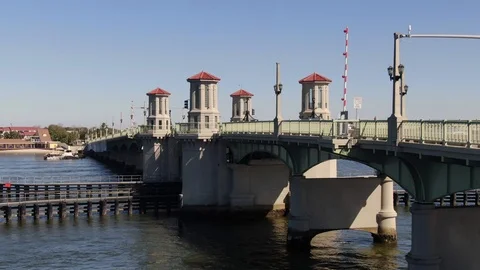 Aerial of St. Augustine, Florida Stock Footage 104778387