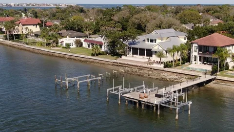 Aerial of St. Augustine, Florida Stock Footage 104778404
