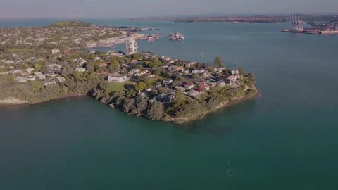 Aerial: Stanley point, Auckland, New Zealand Vídeo Stock 166326820
