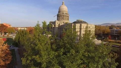 Aerial State Capitol Stock Footage 99003358