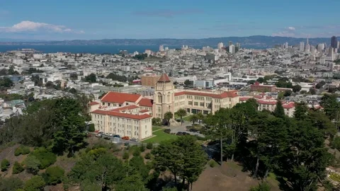 Aerial static drone view of University of San Francisco. 库存影片 227966375