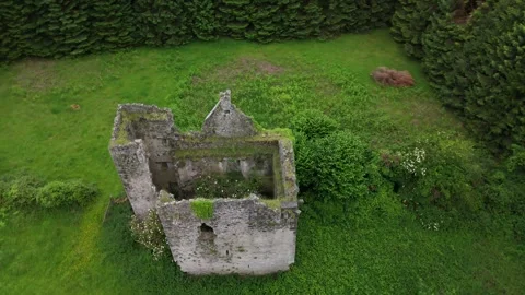 Aerial Static View of Pierce Castle in Rathpatrick County Kilkenny Ireland Video stock 332668968