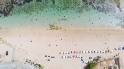 Aerial static view of the tropical beach. Stock Footage 103698916