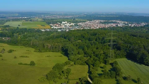 Aerial of Steinbach in Germany.   Stock Footage 124727222
