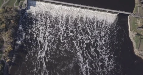 Aerial straight down on Coon Rapids Stock Footage 82329511