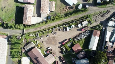 Aerial straight down view of the densely populated city of Dessie, Ethiopia Stock Footage 340343431
