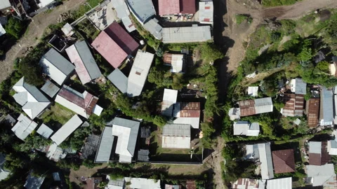 Aerial straight down view of slums in Ethiopia Stock Footage 228648933