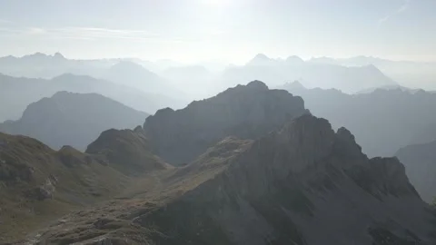 Aerial sublime view over the mountains Video stock 230164274