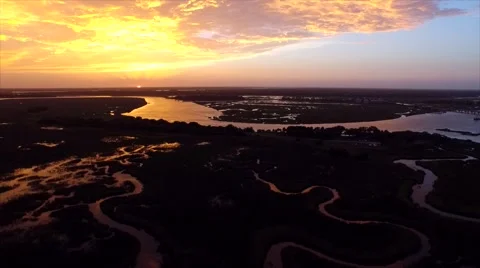 Aerial Sunset Beautiful Stock Footage 56875588