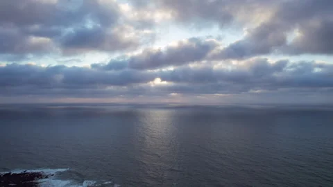 Aerial sunset clouds background Stock Footage 264903654