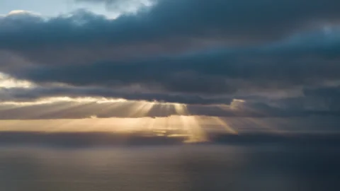Aerial sunset clouds hyperlapse background Stock Footage 301730419