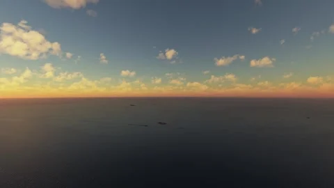 Aerial sunset drone view of Rangali Island. Maldives Video stock 269017761
