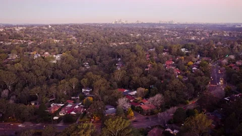 Aerial sunset hyper lapse of Sydney city sky line , shot from North Stock Footage 162004168