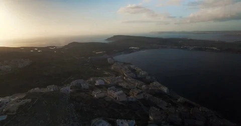 Aerial sunset in Malta Stock Footage 70965105