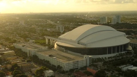 75 Aerial Marlins Stadium Stock Video Footage - 4K and HD Video