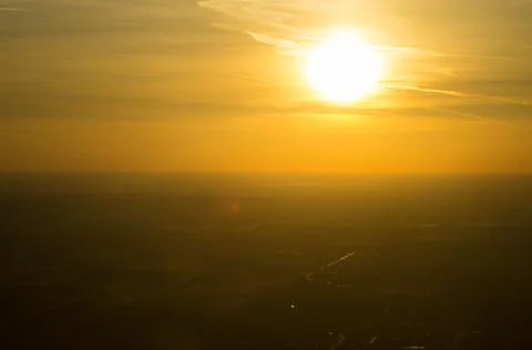 Aerial sunset Stock Photos