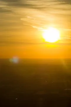 Aerial sunset Stock Photos