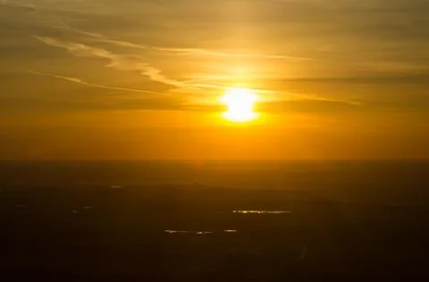 Aerial sunset Stock Photos