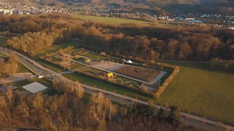 Aerial Sunset Sauerland Video stock 127007930