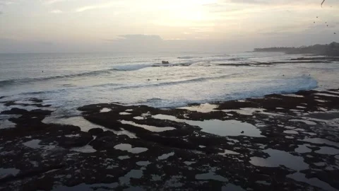 Aerial sunset view in bali Stock Footage 207945162