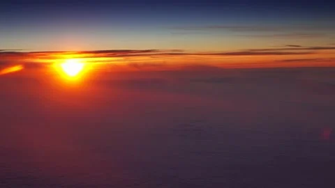 Aerial sunset view from plane Video stock 174657115