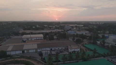 Aerial Sunset View sunset captured Stock Footage 308568920