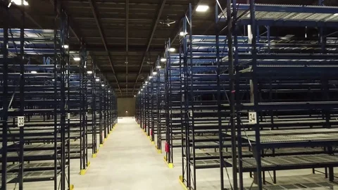 Aerial of Supply Warehouse Stock Footage 114824847