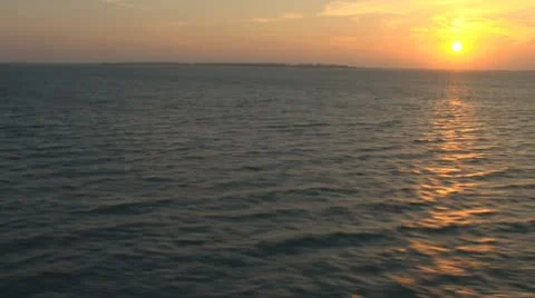 Aerial Surface Sunset Video stock 10788607