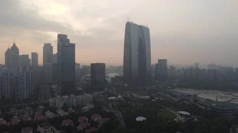 Aerial of Suzhou Centre Stock Footage 247273770