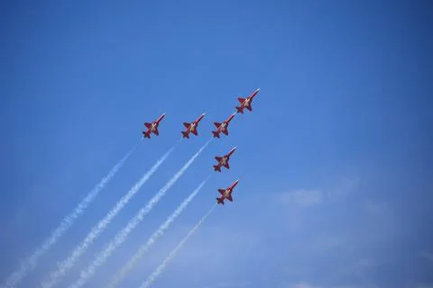 Aerial Symphony: Flight Elegance Stock Photos