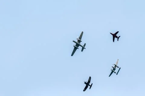 Aerial Symphony: Flight Elegance Stock Photos