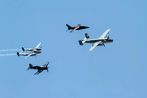 Aerial Symphony: Flight Elegance Stock Photos