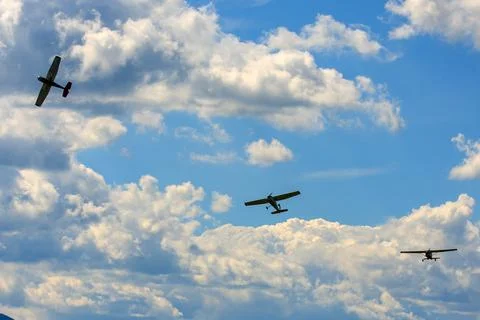 Aerial Symphony: Flight Elegance Stock Photos