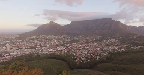 Aerial of Table Mountain, Cape Town, South Africa Video stock 60108306
