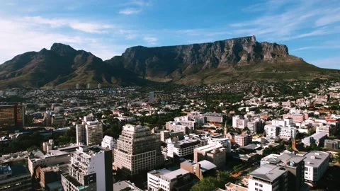 Aerial of Table Mountain, Cape Town, South Africa 2 Stock Footage 234941473