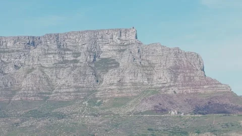 Aerial of Table Mountain Stock Footage 345280305