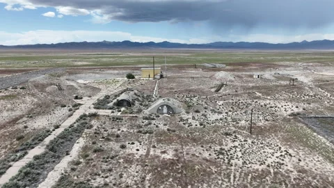 Aerial Tekoi solid fuel rocket motor test complex Utah pull 1 4K 스톡 동영상 243481049