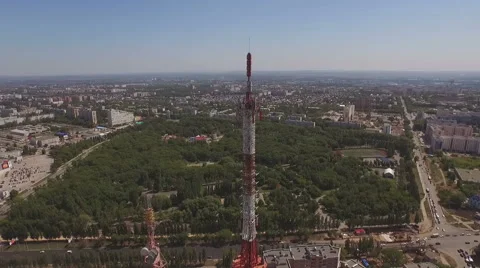 Aerial of a Telecommunication Tower2 Stock-Footage 58289378