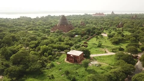 Aerial temples Bagan Stock Footage 249955259