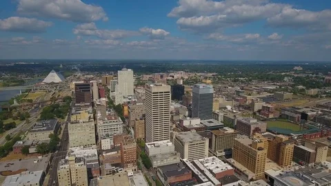 Aerial Tennessee Memphis September 2016 4K Stock Footage