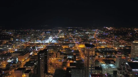 Aerial Tennessee Nashville July 2017 Night 4K Inspire 2 Stock Footage