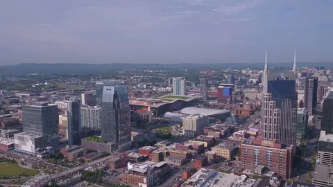 Aerial Tennessee Nashville July 2017 Sunny Day 4K Inspire 2 Stock Footage