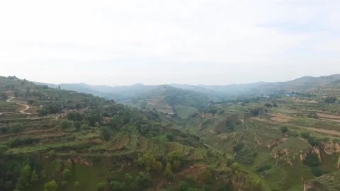 Aerial Terraced Fields Stock Footage 235132077