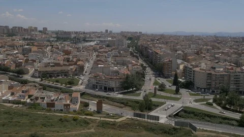Aerial Terrassa backwards Vídeos de archivo 99454980