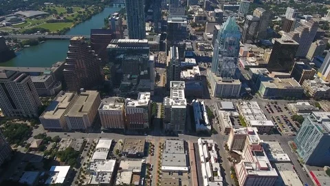 Aerial Texas Austin September 2016 4K Video stock 72995609