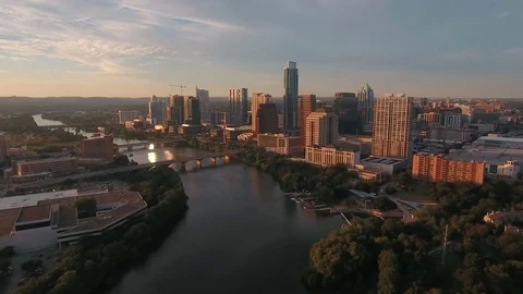 Aerial Texas Austin September 2016 4K Stock Footage